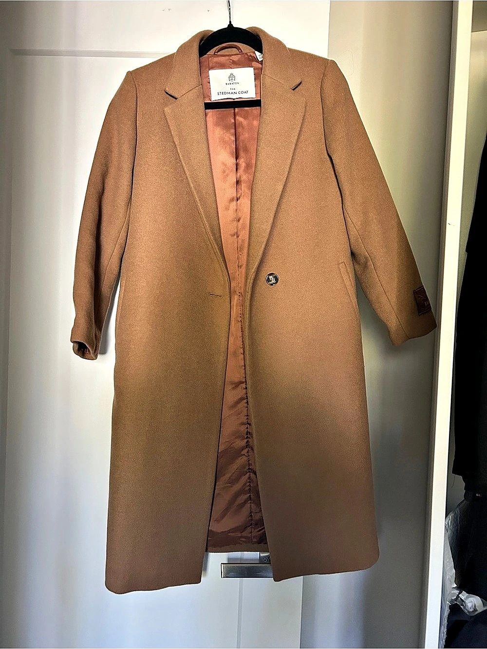 Babaton The Stedman Coat Wool Cashmere Coat in Brown Like New